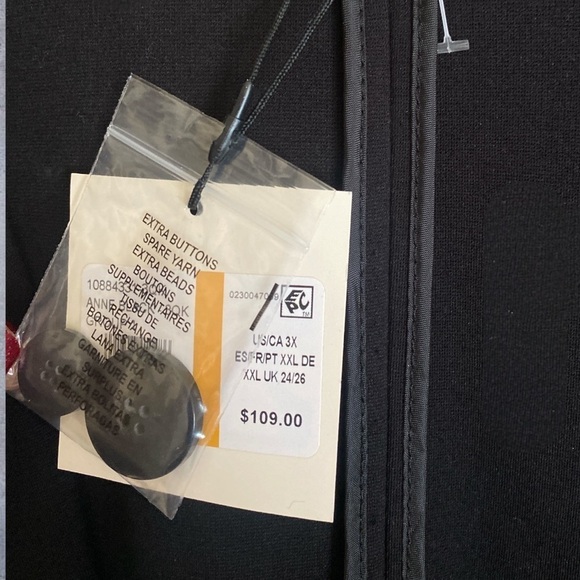 AK COLLECTION (ANNE KLEIN) Blazer Oversized Plus Size 3X Black Single ButtonNWT - Picture 9 of 15